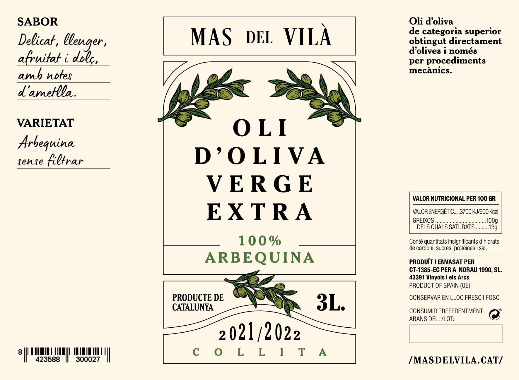 Oli Verge Extra en llauna de 3L.