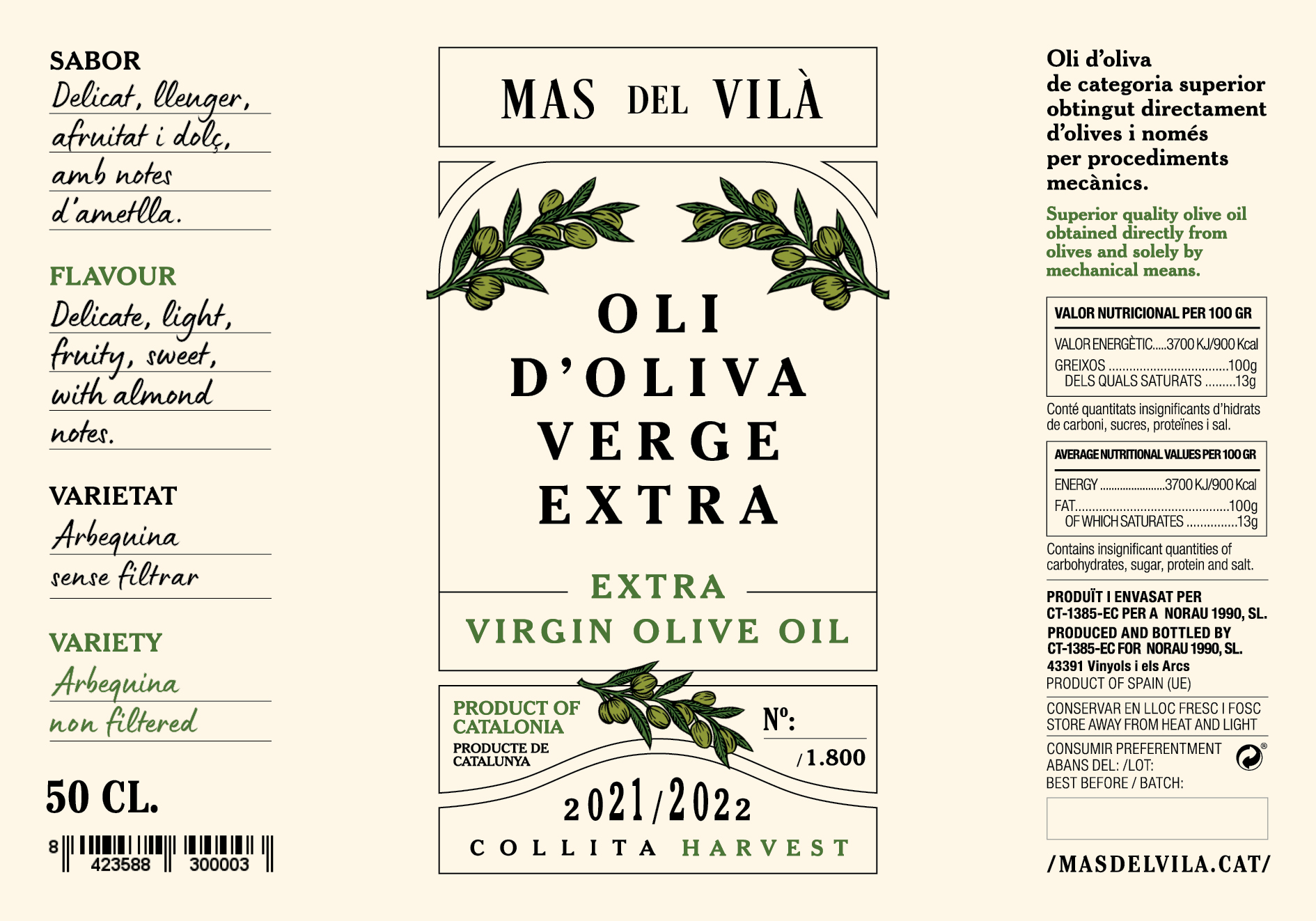 Oli Verge Extra Mas del Vila