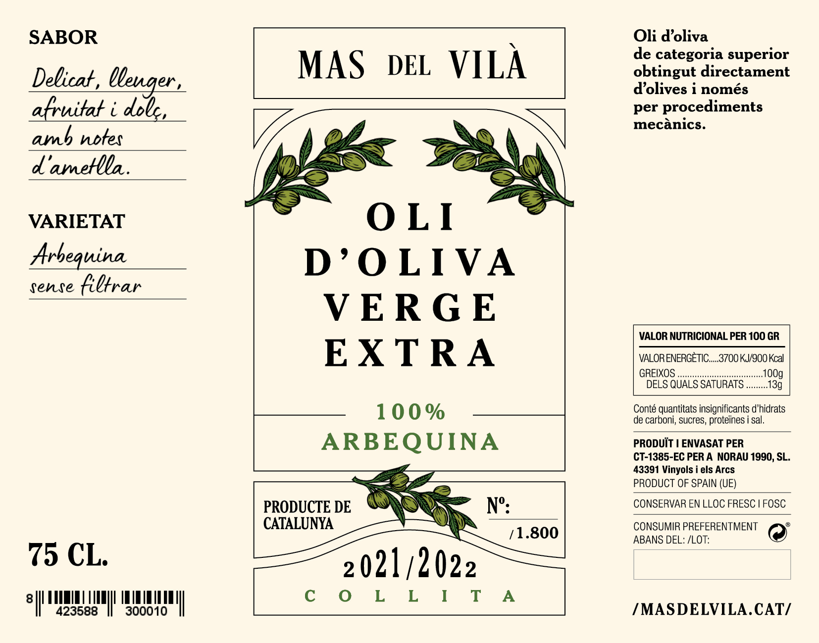 Oli Verge Extra Mas del Vila